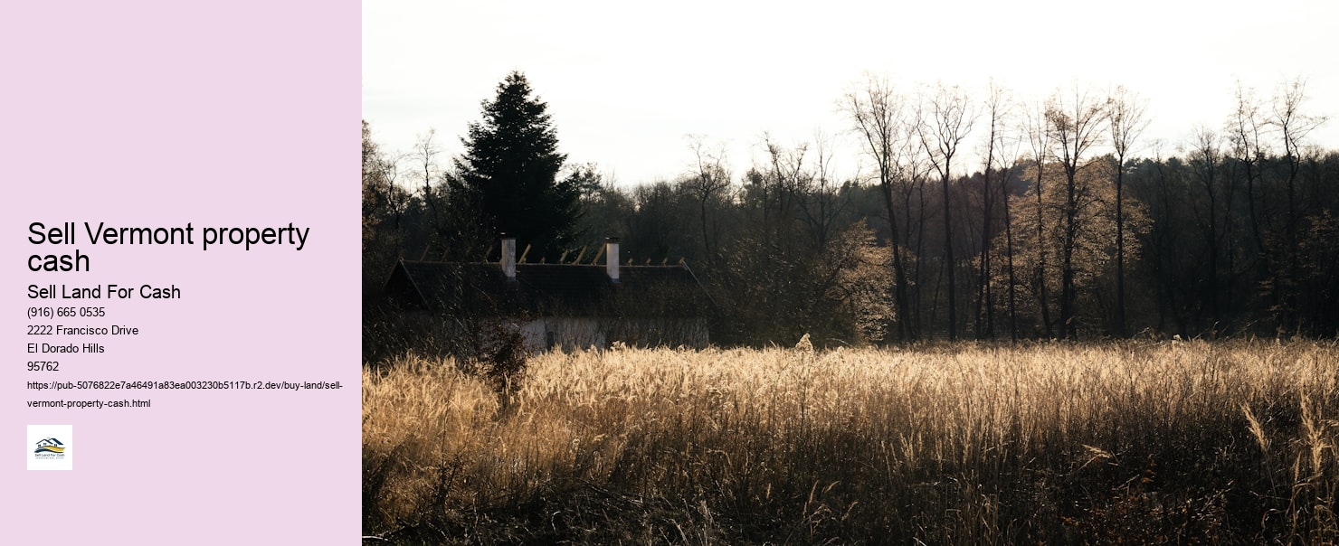 Sell Vermont property cash